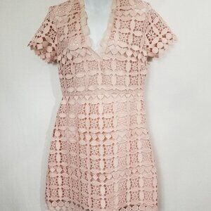 Sandro Paris Pink Crocheted dress